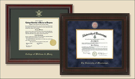 Custom University Diploma Frames