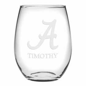 Alabama Stemless Wine Glasses Made in the USA - Set of 4 Shot #1