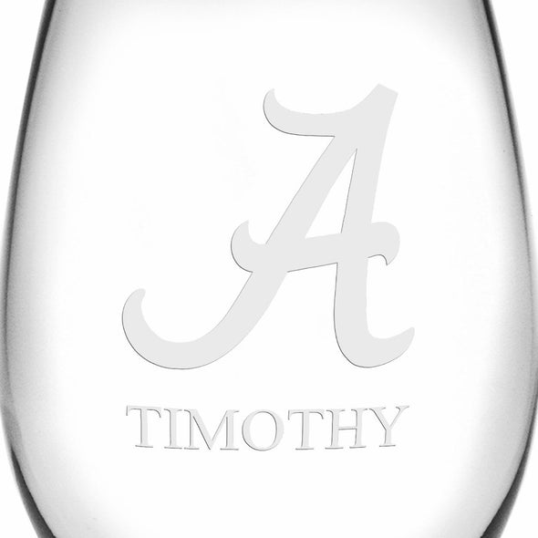 Alabama Stemless Wine Glasses Made in the USA - Set of 4 Shot #3