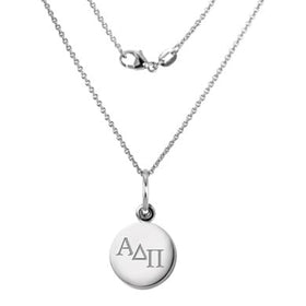 Alpha Delta Pi Sterling Silver Necklace with Sterling Silver Charm Shot #1