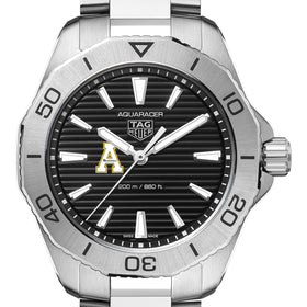 Appalachian State Men&#39;s TAG Heuer Steel Aquaracer with Black Dial Shot #1