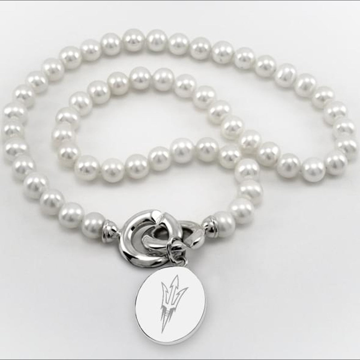 ASU Pearl Necklace with Sterling Silver Charm | M.LaHart & Co.