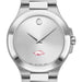 Arkansas Razorbacks Men's Movado Collection Stainless Steel Watch with Silver Dial