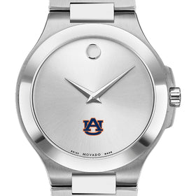 Auburn Men&#39;s Movado Collection Stainless Steel Watch with Silver Dial Shot #1