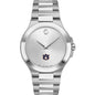Auburn Men's Movado Collection Stainless Steel Watch with Silver Dial Shot #2