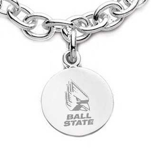 Ball State Sterling Silver Charm Bracelet Shot #2