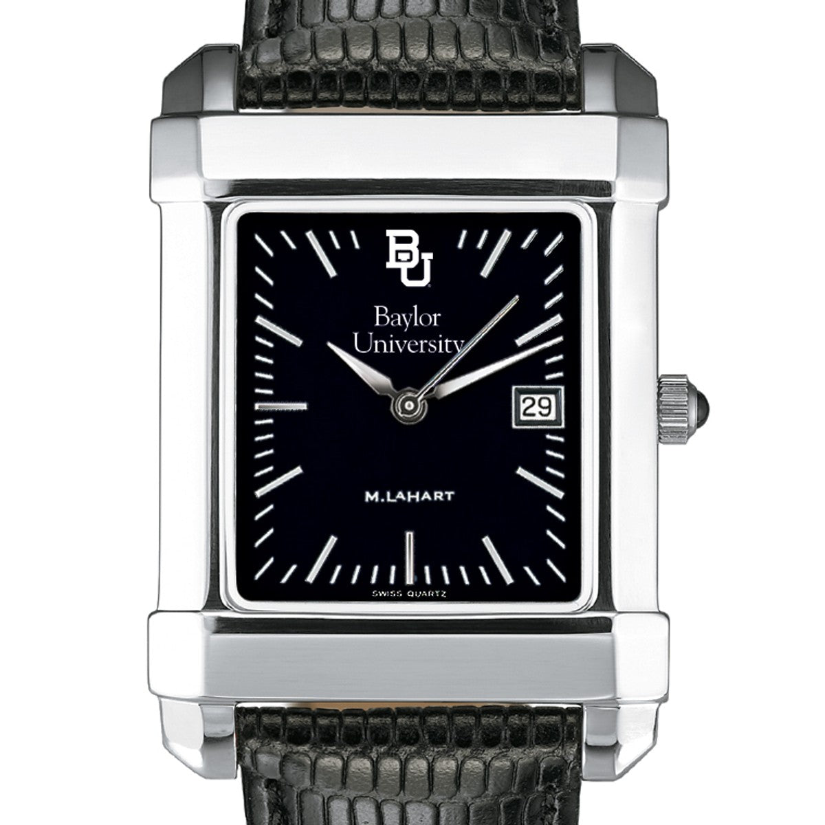 Baylor 6L22-Y black quartz watch with leather band Wrangler Crystal Sparkling Watch Round Black Dial on Black  main image 4