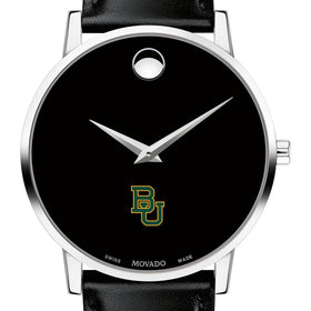 Baylor Men&#39;s Movado Museum with Leather Strap Shot #1
