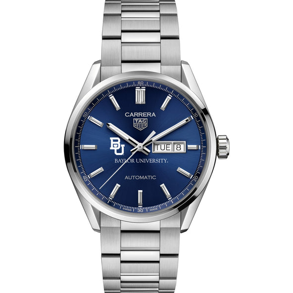 Baylor Men&#39;s TAG Heuer Carrera with Blue Dial &amp; Day-Date Window Shot #2