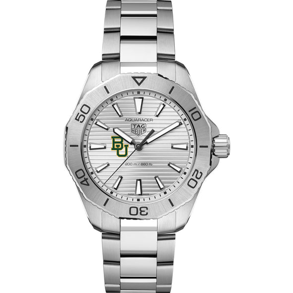 Baylor Men&#39;s TAG Heuer Steel Aquaracer with Silver Dial Shot #2