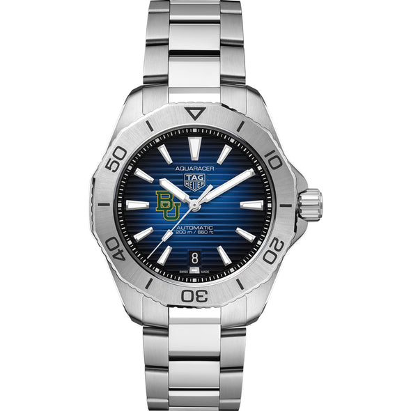 Baylor Men&#39;s TAG Heuer Steel Automatic Aquaracer with Blue Sunray Dial Shot #2
