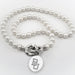 Baylor Pearl Necklace with Sterling Silver Charm