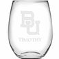Baylor Stemless Wine Glasses Made in the USA - Set of 2 Shot #2