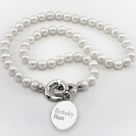 Berkeley Haas Pearl Necklace with Sterling Silver Charm Shot #1