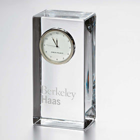 Berkeley Haas Tall Glass Desk Clock by Simon Pearce Shot #1