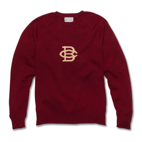 Boston College Maroon and Khaki Letter Sweater by M.LaHart Shot #1