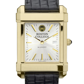 Boston College Men&#39;s Gold Watch with 2-Tone Dial &amp; Leather Strap at M.LaHart &amp; Co. Shot #1