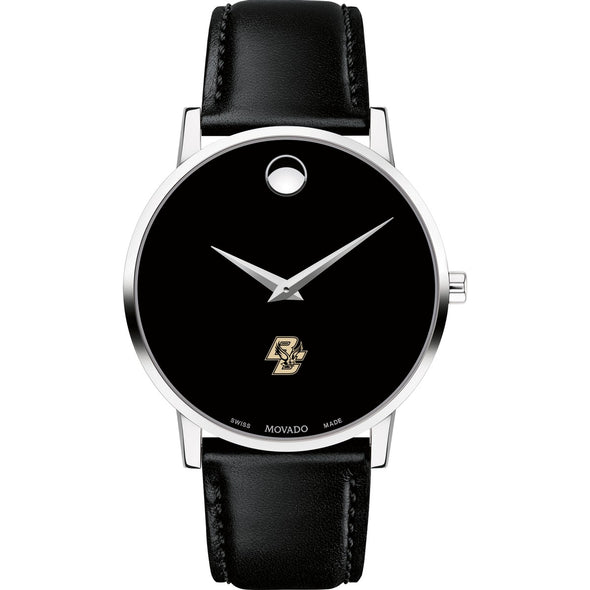 Boston College Men&#39;s Movado Museum with Leather Strap Shot #2