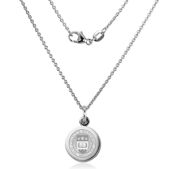 Boston College Necklace with Charm in Sterling Silver Shot #2