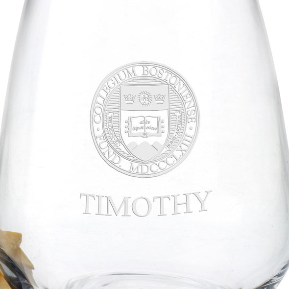 Boston College Stemless Wine Glasses - Set of 4 Shot #3