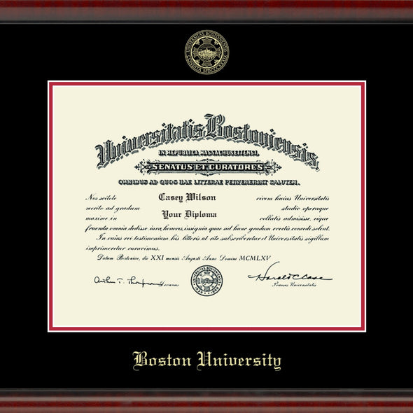 Boston University Diploma Frame, the Fidelitas Shot #2