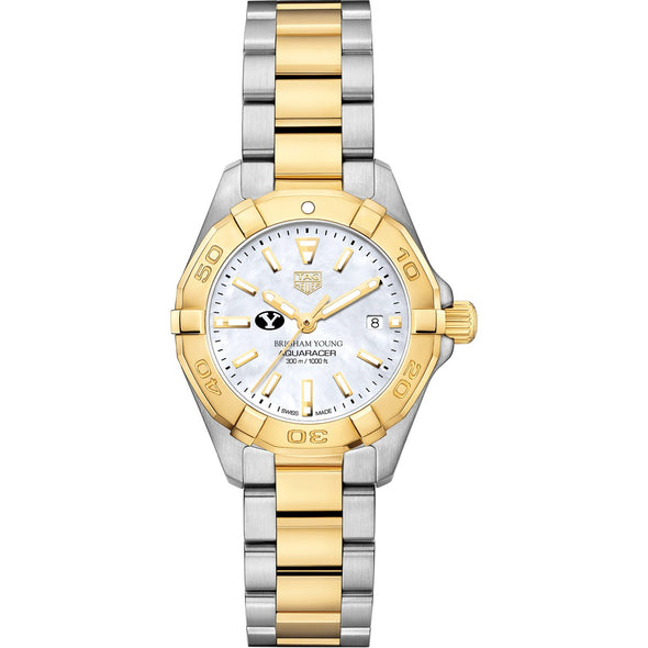 Brigham Young University TAG Heuer Two-Tone Aquaracer for Women Shot #2