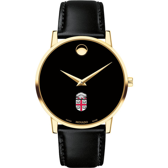 Brown Men&#39;s Movado Gold Museum Classic Leather Shot #2
