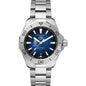Brown Men's TAG Heuer Steel Automatic Aquaracer with Blue Sunray Dial Shot #2