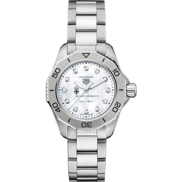 Brown Women&#39;s TAG Heuer Steel Aquaracer with Diamond Dial Shot #2