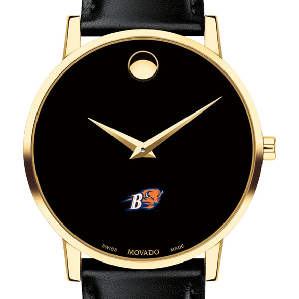Bucknell Men&#39;s Movado Gold Museum Classic Leather Shot #1