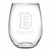 Bucknell Stemless Wine Glasses Made in the USA - Set of 4