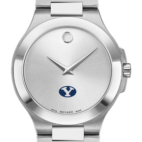 BYU Men&#39;s Movado Collection Stainless Steel Watch with Silver Dial Shot #1