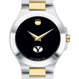 BYU Women&#39;s Movado Collection Two-Tone Watch with Black Dial Shot #1