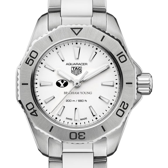 BYU Women&#39;s TAG Heuer Steel Aquaracer with Silver Dial Shot #1