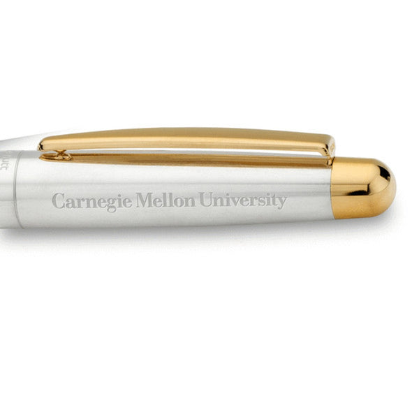 Carnegie Mellon University Fountain Pen in Sterling Silver with Gold Trim Shot #2