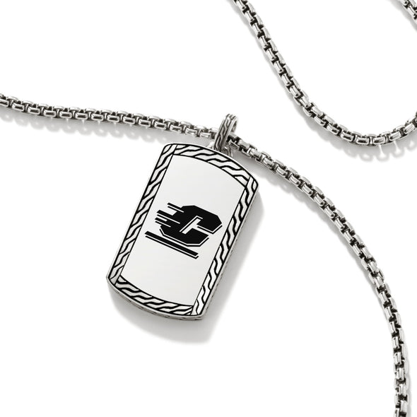 Central Michigan Dog Tag by John Hardy with Box Chain Shot #3
