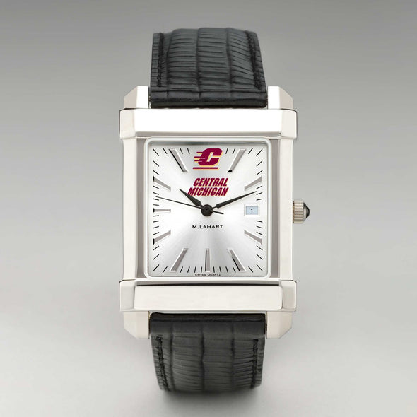 Central Michigan Men&#39;s Collegiate Watch with Leather Strap Shot #2