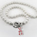 Chi Omega Pearl Necklace with Greek Letter Charm