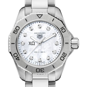 Chi Omega Women&#39;s TAG Heuer Steel Aquaracer with Diamond Dial Shot #1