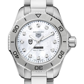 Chicago Booth Women&#39;s TAG Heuer Steel Aquaracer with Diamond Dial Shot #1