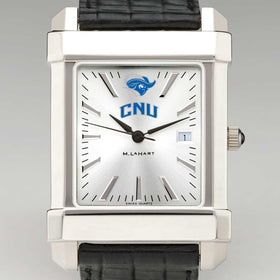 Christopher Newport University Men&#39;s Collegiate Watch with Leather Strap Shot #1