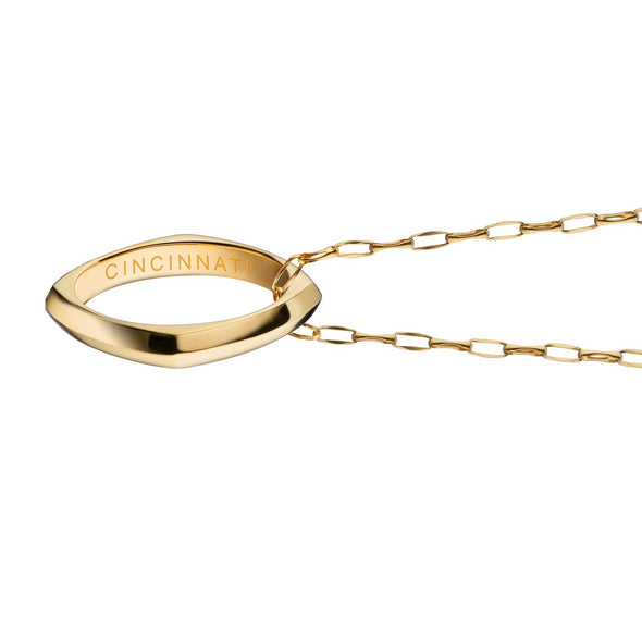 Cincinnati Monica Rich Kosann Poesy Ring Necklace in Gold Shot #3