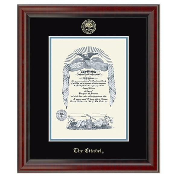 Citadel Diploma Frame, the Fidelitas Shot #1