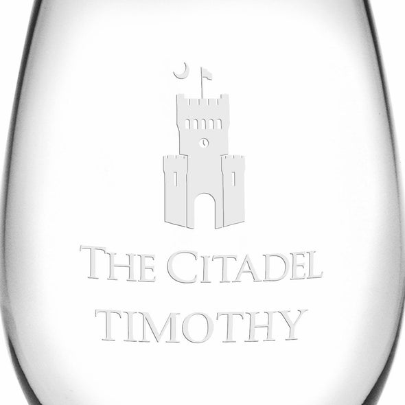 Citadel Stemless Wine Glasses Made in the USA - Set of 4 Shot #3