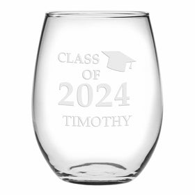 Class of 2024 13 oz Glass Coffee Mug Shot #1