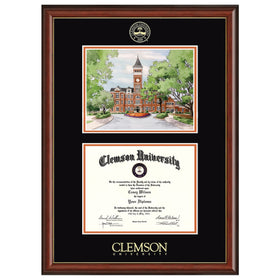 Clemson Diploma Frame - Campus Print Shot #1