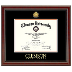 Clemson Diploma Frame - Gold Medallion Shot #1