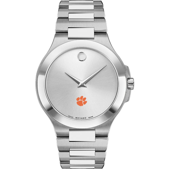 Clemson Men&#39;s Movado Collection Stainless Steel Watch with Silver Dial Shot #2