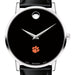 Clemson Men's Movado Museum with Leather Strap