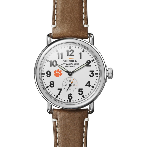 Clemson Shinola Watch, The Runwell 41mm White Dial Shot #2